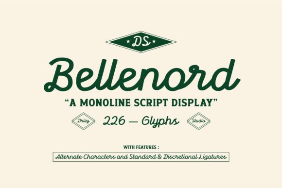 Bellenord: An Elegant Monoline Script Font for Premium Brands