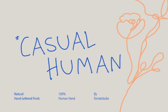 Casual Human: A Handwritten Typeface for Editorial Warmth