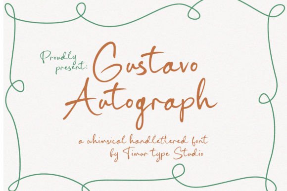 Gustavo Autograph: The Whimsical Font for Crafters and Product Creators