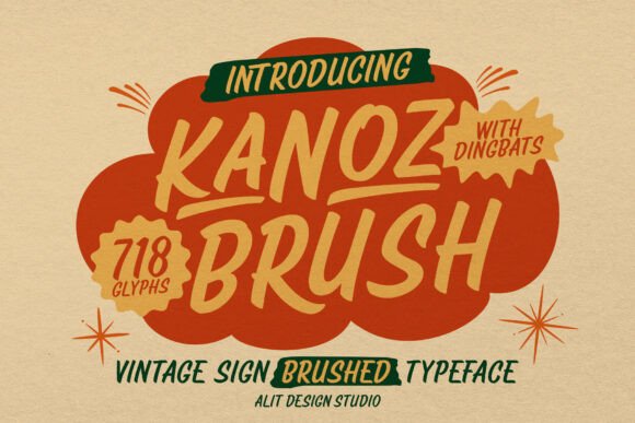 Kanoz Brush: A Bold Hand-Painted Font for Your Brand