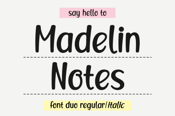 Madelin Notes: The Casual Script Font for Digital Creators