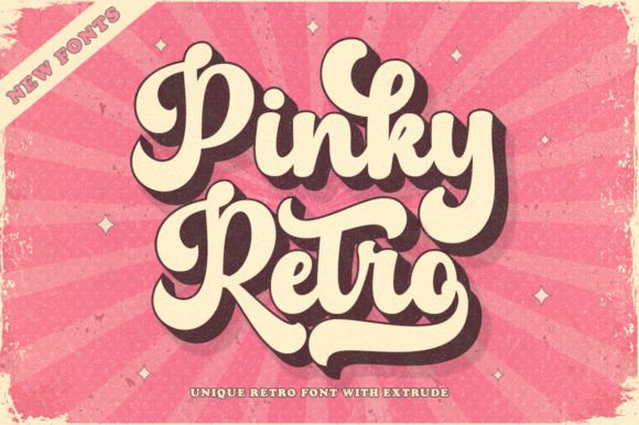 Pinky Retro: A Bold Script Font for Digital Design