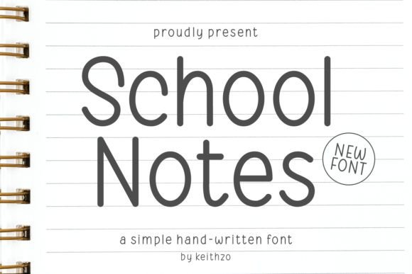 School Notes: A Modern Display Font for Creative Web Design