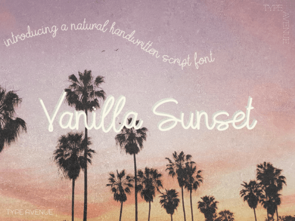 The Vanilla Sunset Handwritten Script Font for Authentic Marketing